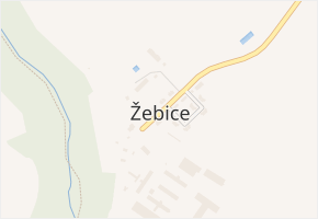 Žebice v obci Boreč - mapa části obce