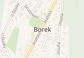 Borek v obci Borek - mapa části obce