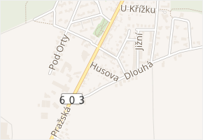 Husova v obci Borek - mapa ulice