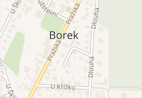 Jabloňová v obci Borek - mapa ulice