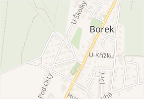 Na Výsluní v obci Borek - mapa ulice