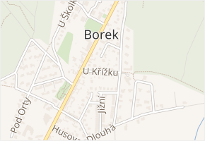 U Křížku v obci Borek - mapa ulice