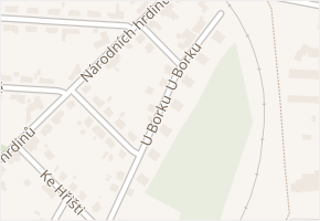 U Studánky v obci Borek - mapa ulice