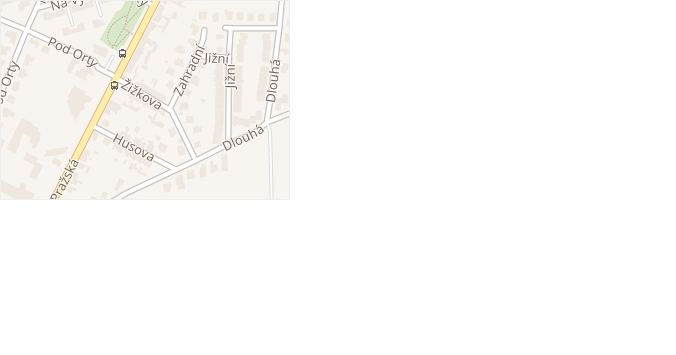 Žižkova v obci Borek - mapa ulice