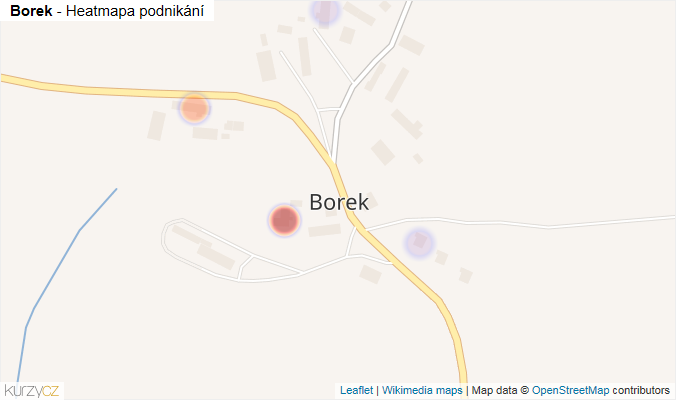 Mapa Borek - Firmy v části obce.