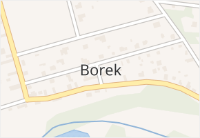 Borek v obci Borek - mapa části obce