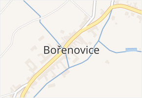 Bořenovice v obci Bořenovice - mapa části obce