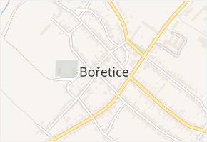 Pode dvorem v obci Bořetice - mapa ulice