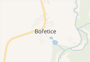 Bořetice v obci Bořetice - mapa části obce