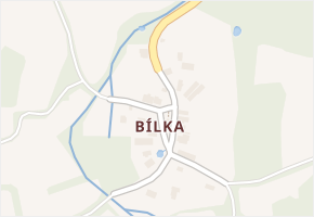 Bílka v obci Bořislav - mapa části obce