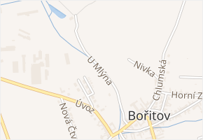 U Mlýna v obci Bořitov - mapa ulice