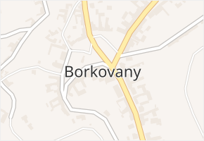 Borkovany v obci Borkovany - mapa části obce