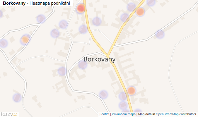 Mapa Borkovany - Firmy v části obce.