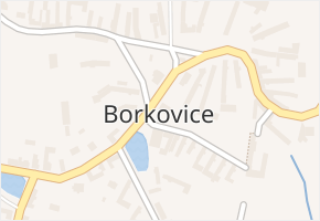 Borkovice v obci Borkovice - mapa části obce