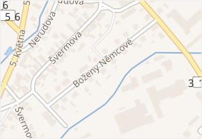 Boženy Němcové v obci Borohrádek - mapa ulice