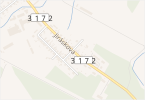 Jirouškova v obci Borohrádek - mapa ulice