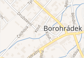 Kout v obci Borohrádek - mapa ulice