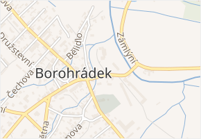 Rudé armády v obci Borohrádek - mapa ulice