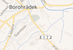 T. G. Masaryka v obci Borohrádek - mapa ulice