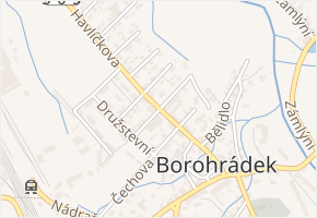 Tyršova v obci Borohrádek - mapa ulice