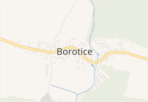 Borotice v obci Borotice - mapa části obce