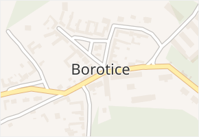 Borotice v obci Borotice - mapa části obce