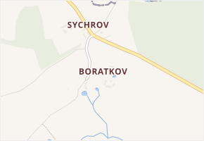 Boratkov v obci Borotín - mapa části obce