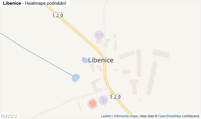 Mapa Libenice - Firmy v části obce.