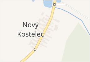 Nový Kostelec v obci Borotín - mapa části obce