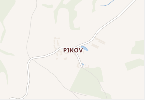 Pikov v obci Borotín - mapa části obce