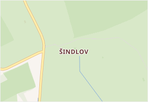 Šindlov v obci Borová Lada - mapa části obce