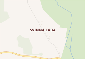 Svinná Lada v obci Borová Lada - mapa části obce