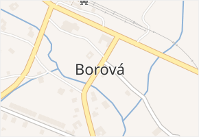 Borová v obci Borová - mapa části obce