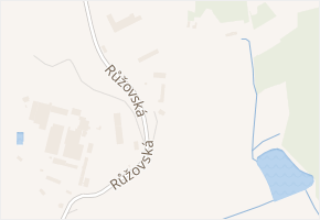 Růžovská v obci Borovany - mapa ulice