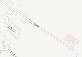 Tovární v obci Borovany - mapa ulice