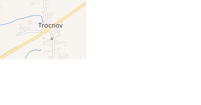 Trocnov v obci Borovany - mapa části obce