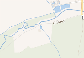 U Řeky v obci Borovany - mapa ulice