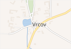 Vrcov v obci Borovany - mapa části obce