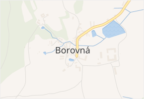 Borovná v obci Borovná - mapa části obce