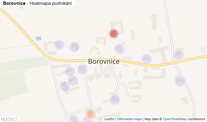Mapa Borovnice - Firmy v části obce.