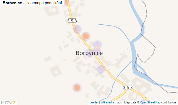 Mapa Borovnice - Firmy v části obce.