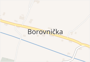 Borovnička v obci Borovnička - mapa části obce