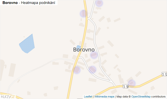 Mapa Borovno - Firmy v části obce.
