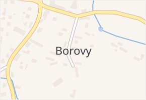 Borovy v obci Borovy - mapa části obce