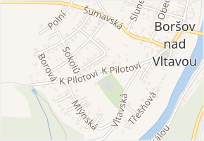 Farní v obci Boršov nad Vltavou - mapa ulice