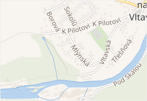 Mlýnská v obci Boršov nad Vltavou - mapa ulice