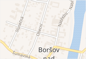 Obecní v obci Boršov nad Vltavou - mapa ulice