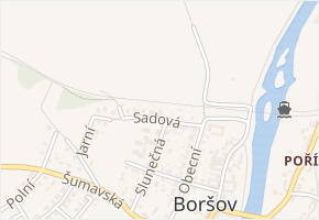 Sadová v obci Boršov nad Vltavou - mapa ulice