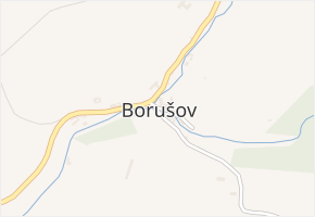 Borušov v obci Borušov - mapa části obce