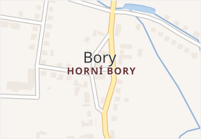 Horní Bory v obci Bory - mapa části obce